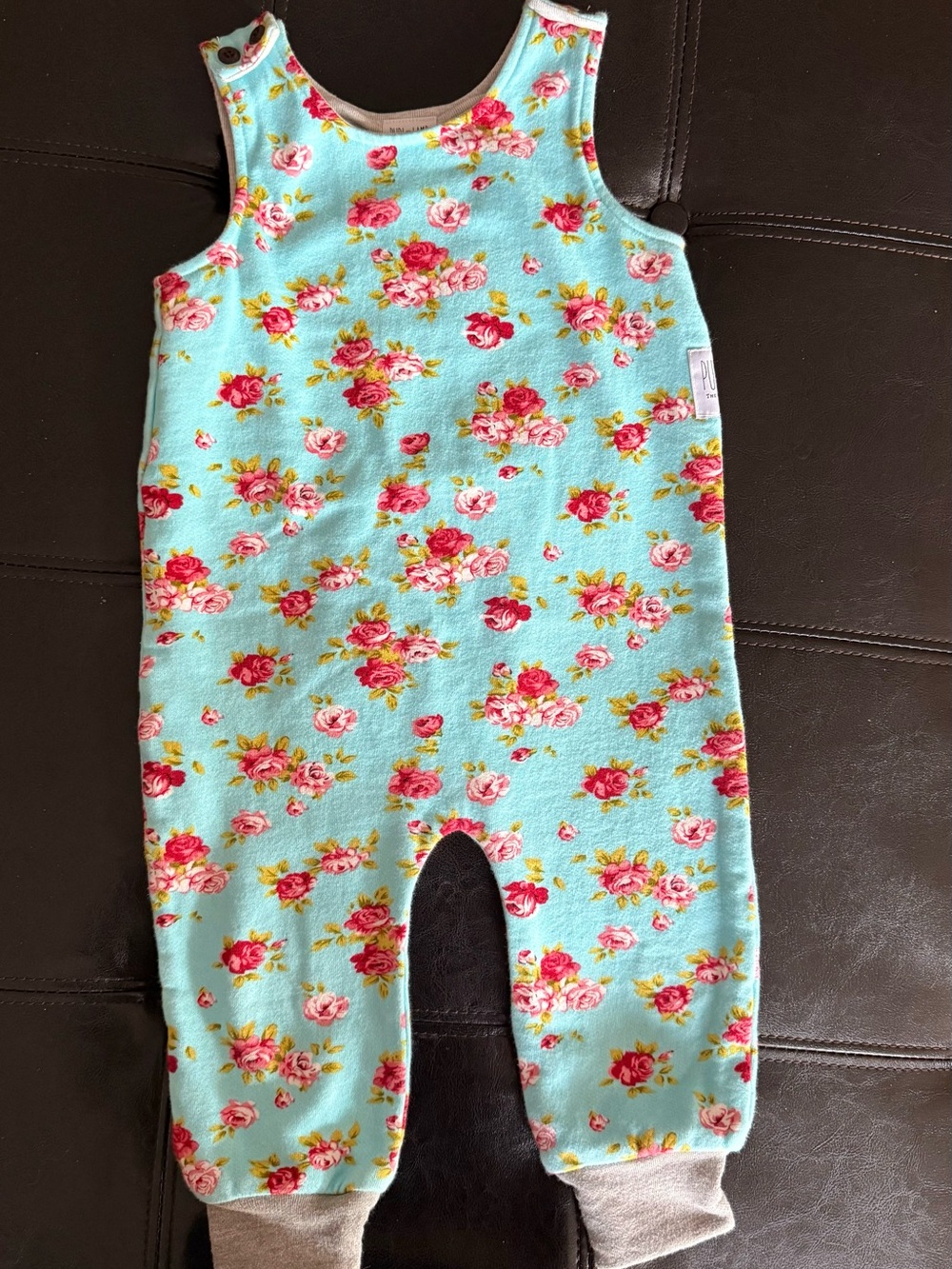 Blue Floral Kids One-Piece Romper
